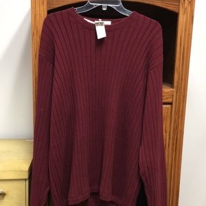 Brand New Eddie Bauer Crew Neck Maroon Sweater